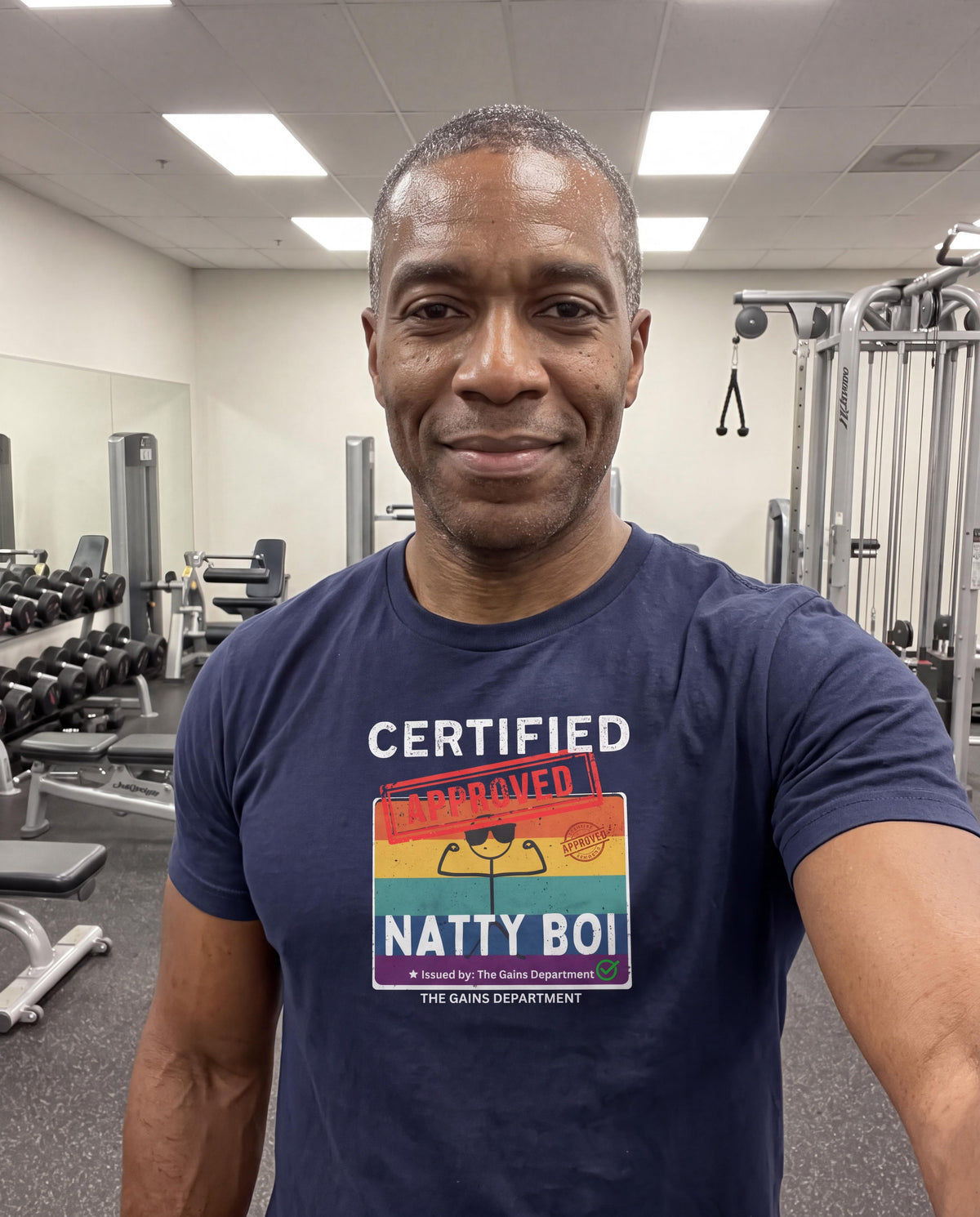 Funny Certified Natty Boi Unisex Jersey Tee - Trendy & Fun T-Shirt for Gym Enthusiasts