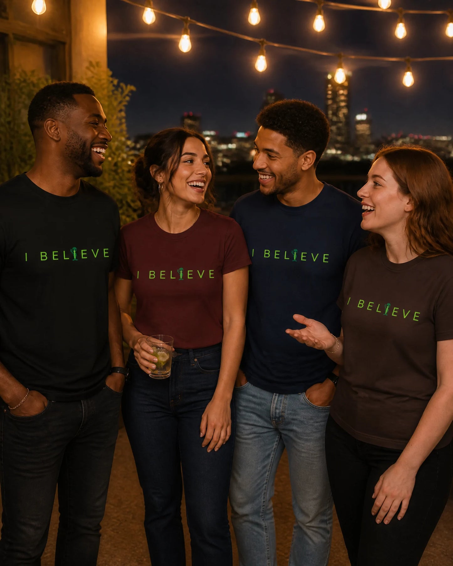 I Believe Minimalist Alien T-Shirt