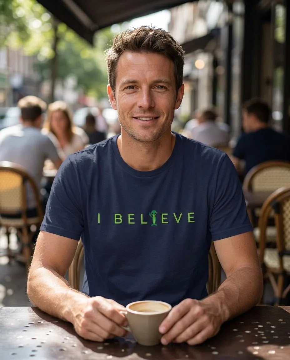 I Believe Minimalist Alien T-Shirt