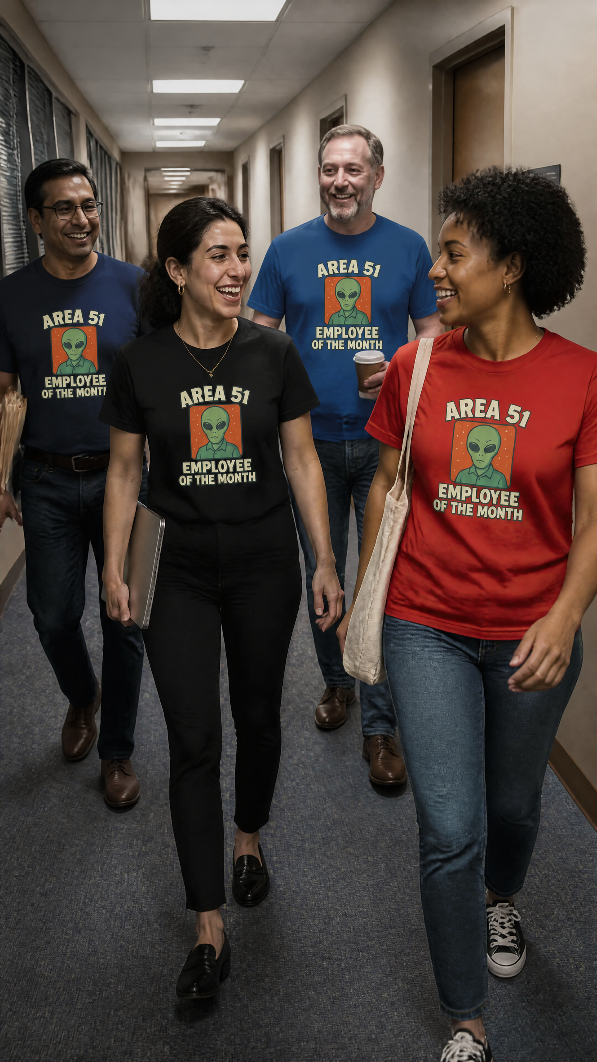Area 51 Employee of the Month T-Shirt | Funny Alien Graphic Tee