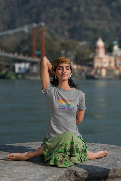 Yoga Teacher Vibes" Pride T-Shirt | Women's Yogi Gift & LGBTQ+ Apparel