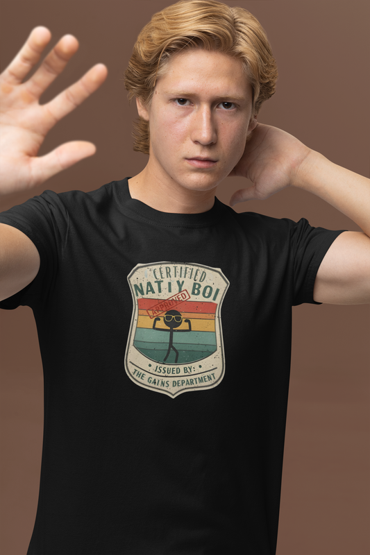 Certified Nati Boi Unisex Tee - Fun Vintage Design