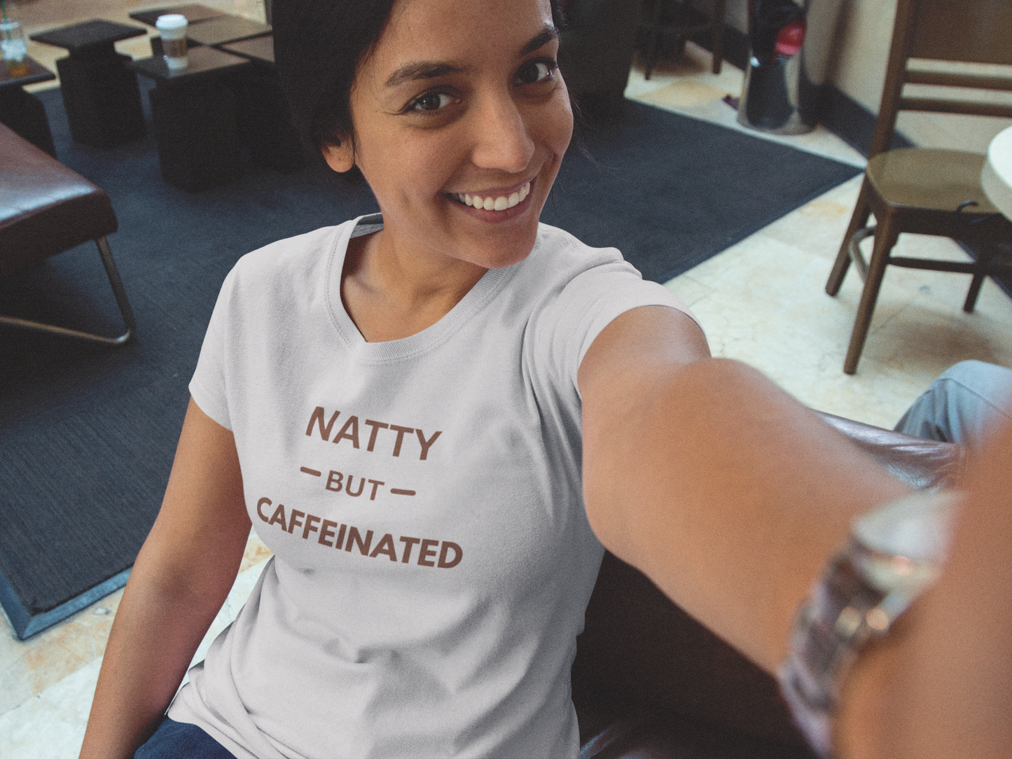Natty But Caffeinated T-Shirt | Funny Coffee Lover's & Fitness Tee