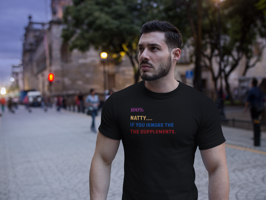 100% Natty Funny T-Shirt for Fitness Lovers
