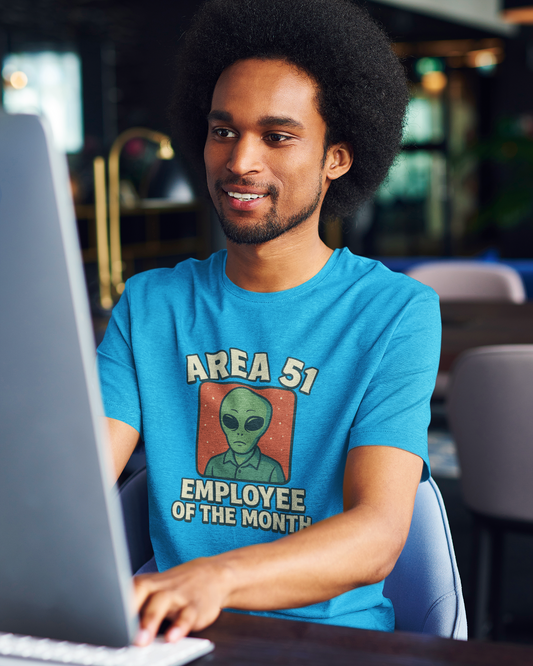 Area 51 Employee of the Month Unisex Tee - Fun Alien Graphic T-Shirt