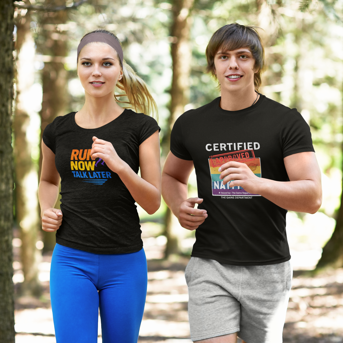 Certified Natty Boi White Font T-Shirt | Funny Fitness & Gym Gift