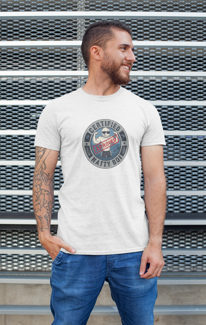 Certified Natty Boi Funny T-Shirt | Unisex Fitness & Gym Gift