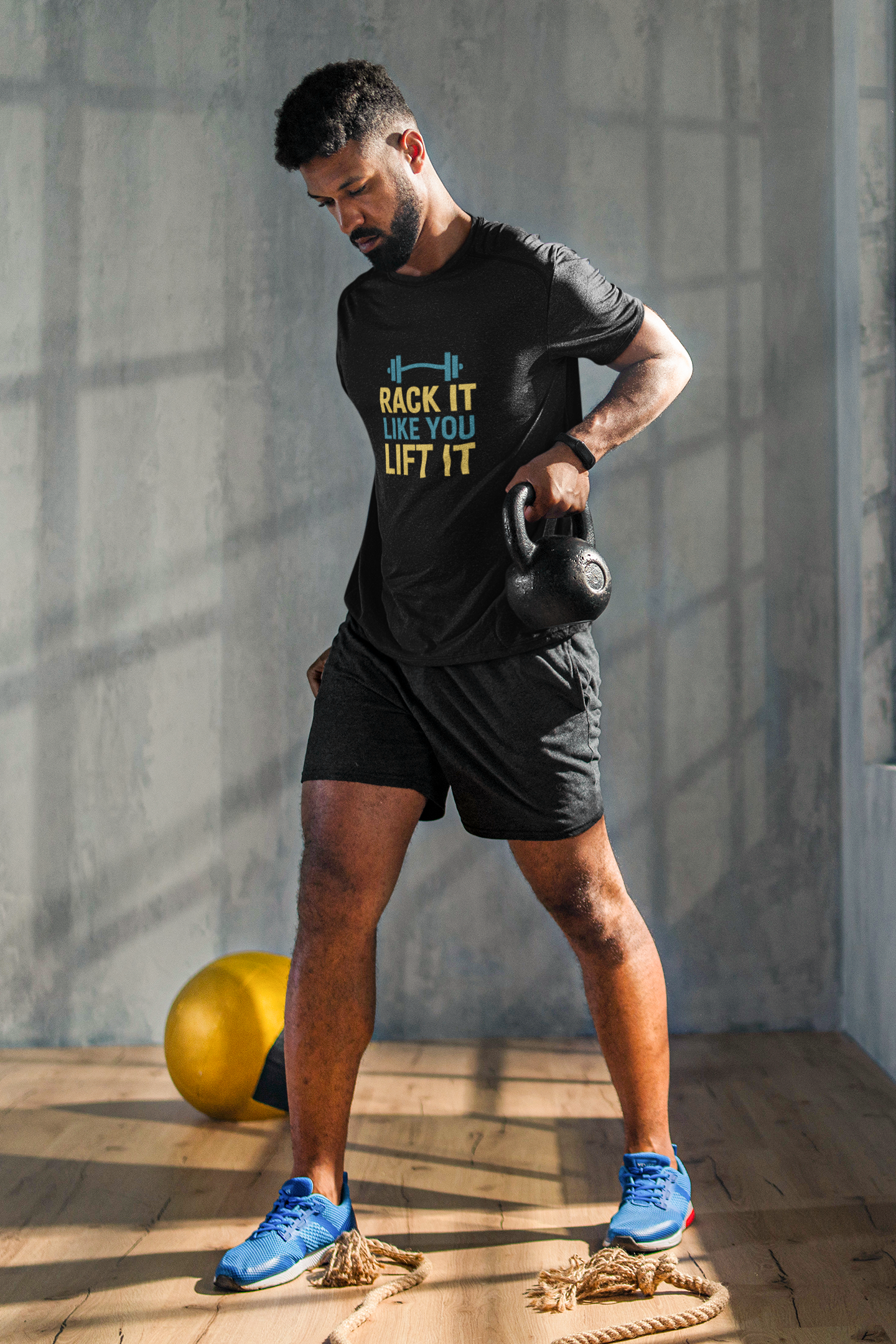 Rack It Like You Lift It T-Shirt | Funny Gym Apparel & Workout Motivation Gift
