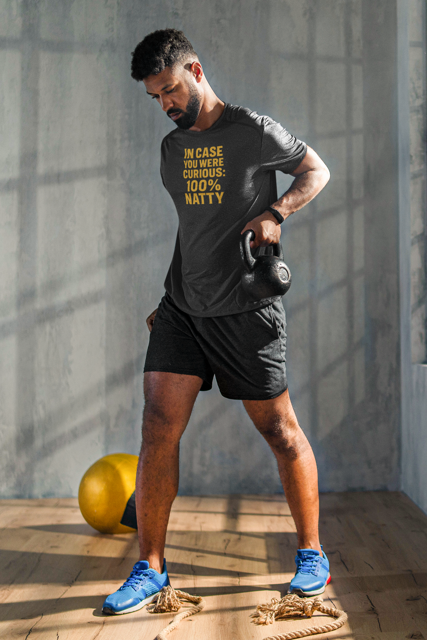 In Case You Were Curious... 100% Natty" Funny T-Shirt | Unisex Gym Tee