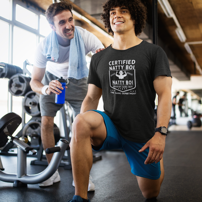 Certified Natty Boi Funny T-Shirt | Unisex Fitness & Gym Gift