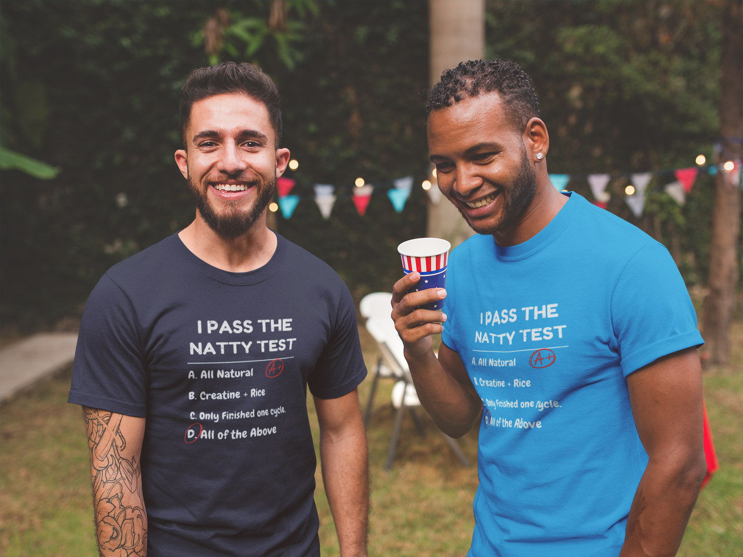 Funny "Natty Test" T-Shirt | Unisex Gym Motivation & Humor Tee