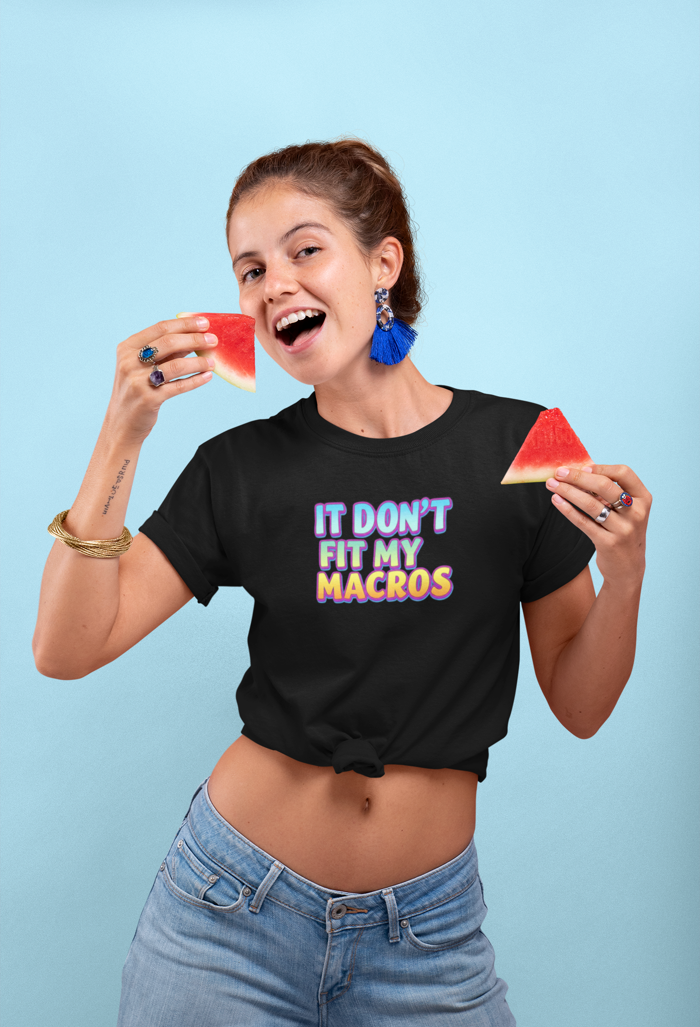 Funny Macro T-Shirt | Lightweight Unisex Tee for Fitness & Food Lovers