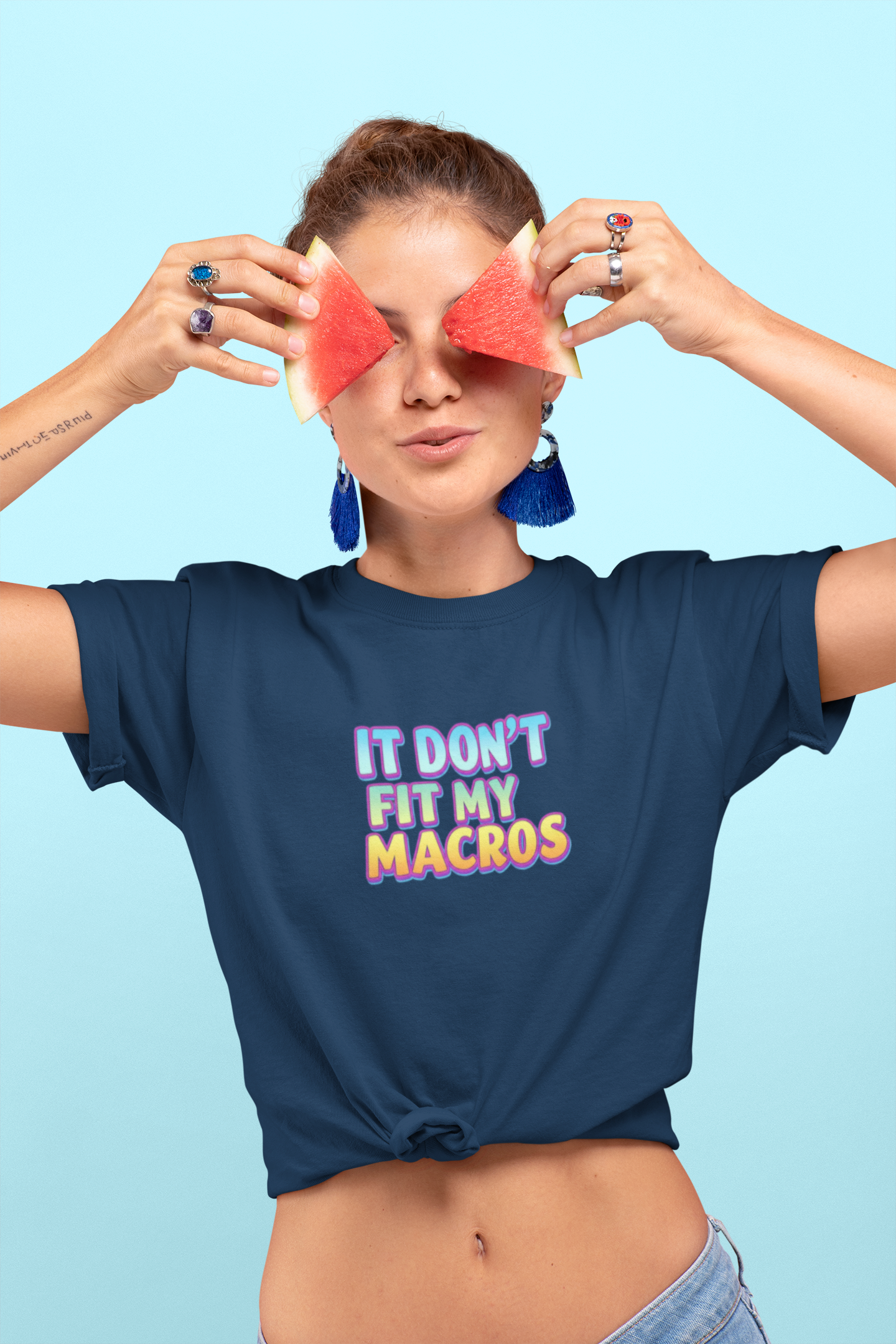 Funny Macro T-Shirt | Lightweight Unisex Tee for Fitness & Food Lovers