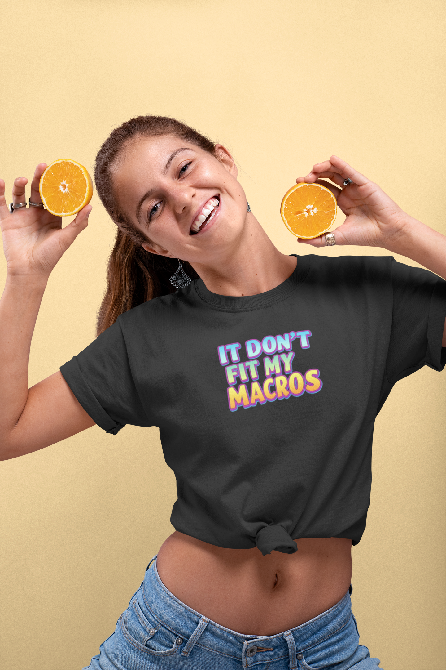 Funny Macro T-Shirt | Lightweight Unisex Tee for Fitness & Food Lovers