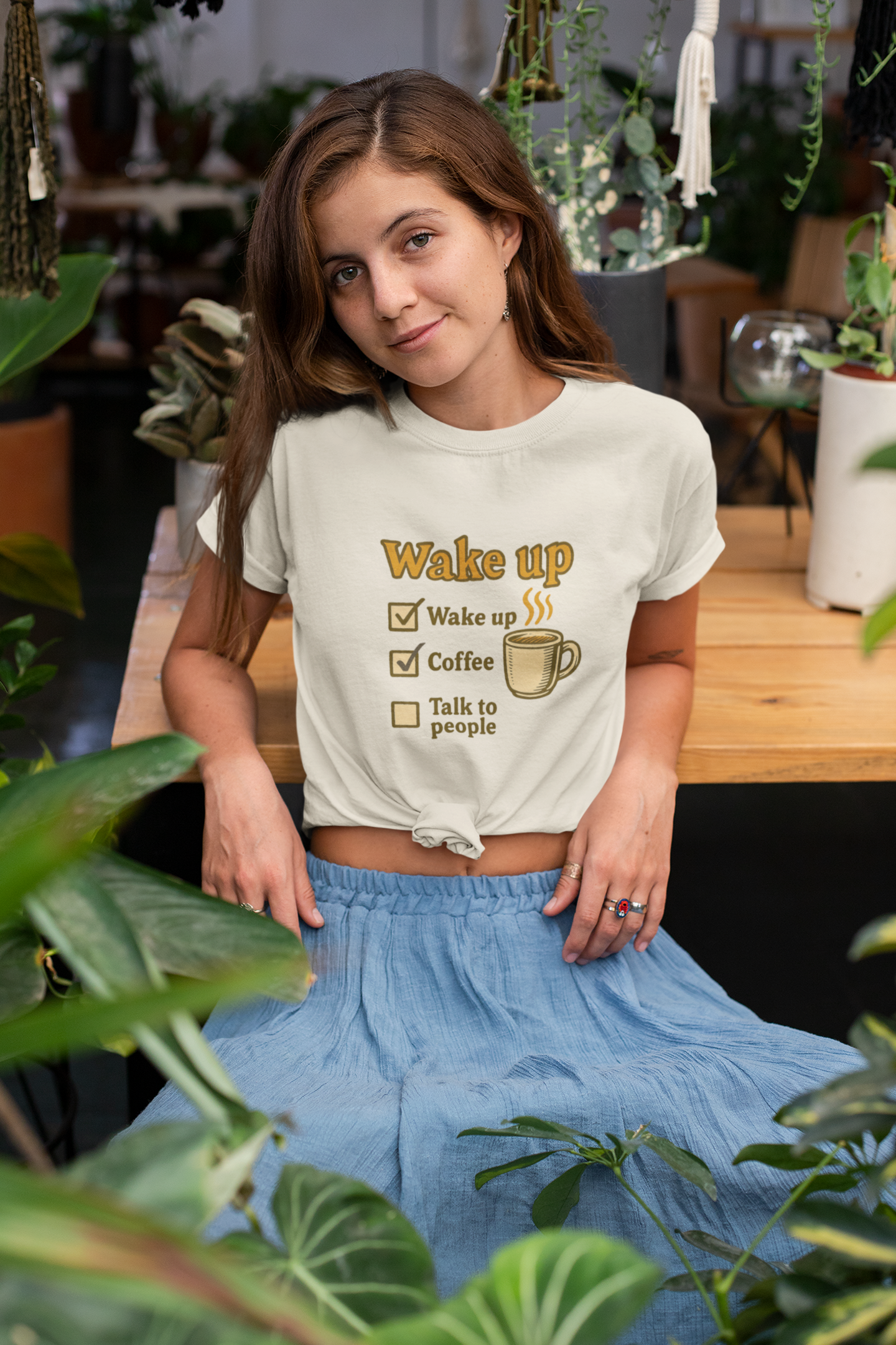 Wake Up Coffee T-Shirt | Morning Motivation Tee, Funny Coffee Lover Gift, Self-Care Quote Shirt