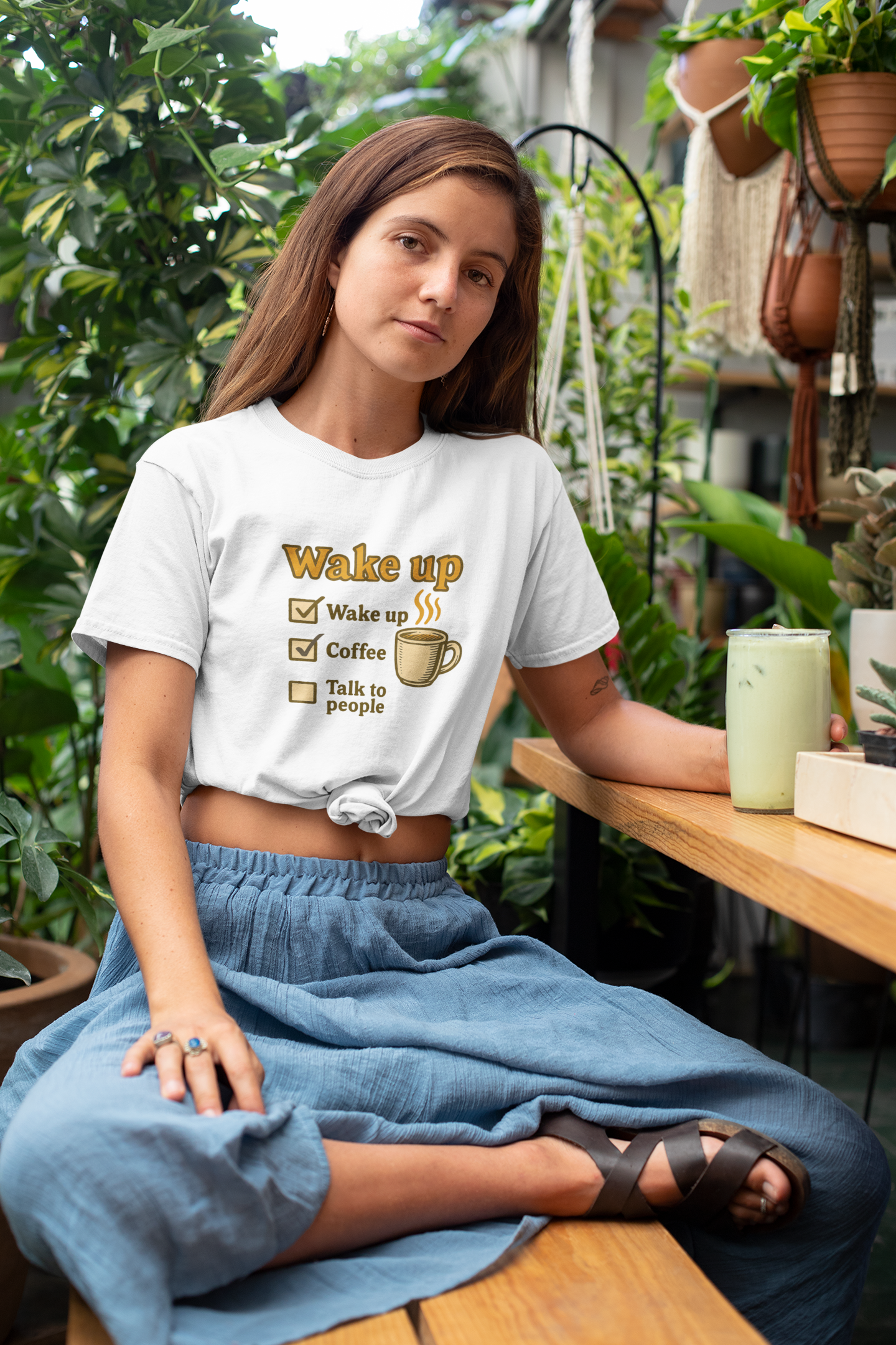 Wake Up Coffee T-Shirt | Morning Motivation Tee, Funny Coffee Lover Gift, Self-Care Quote Shirt