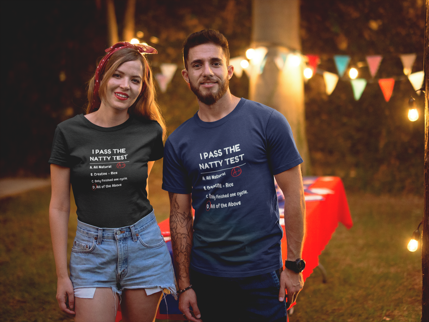 Funny "Natty Test" T-Shirt | Unisex Gym Motivation & Humor Tee