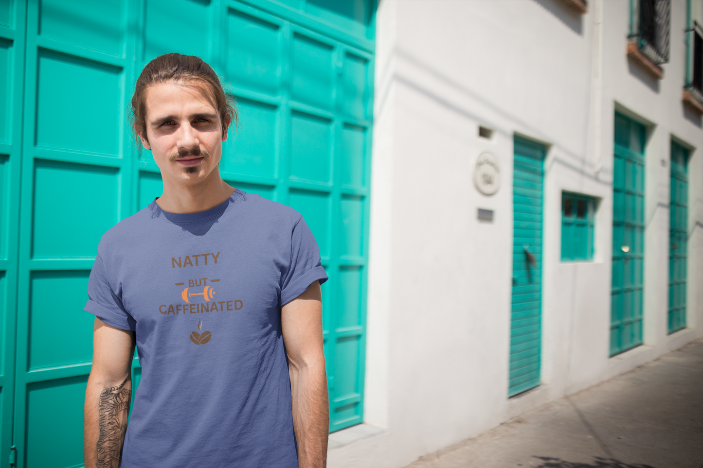 Natty But Caffeinated T-Shirt | Unisex Fitness & Coffee Lover's Tee