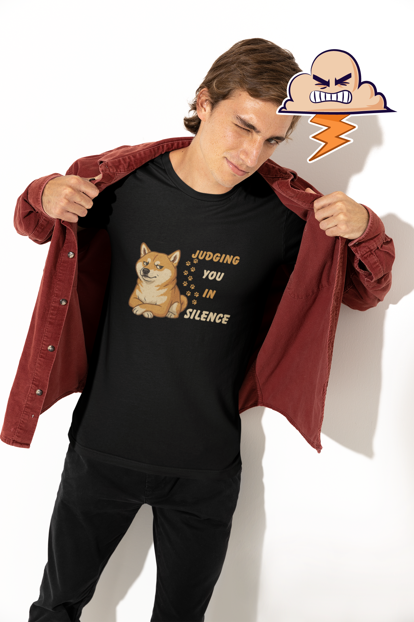 Funny Shiba Inu Judgment T-Shirt - Unisex Jersey Tee for Pet Lovers