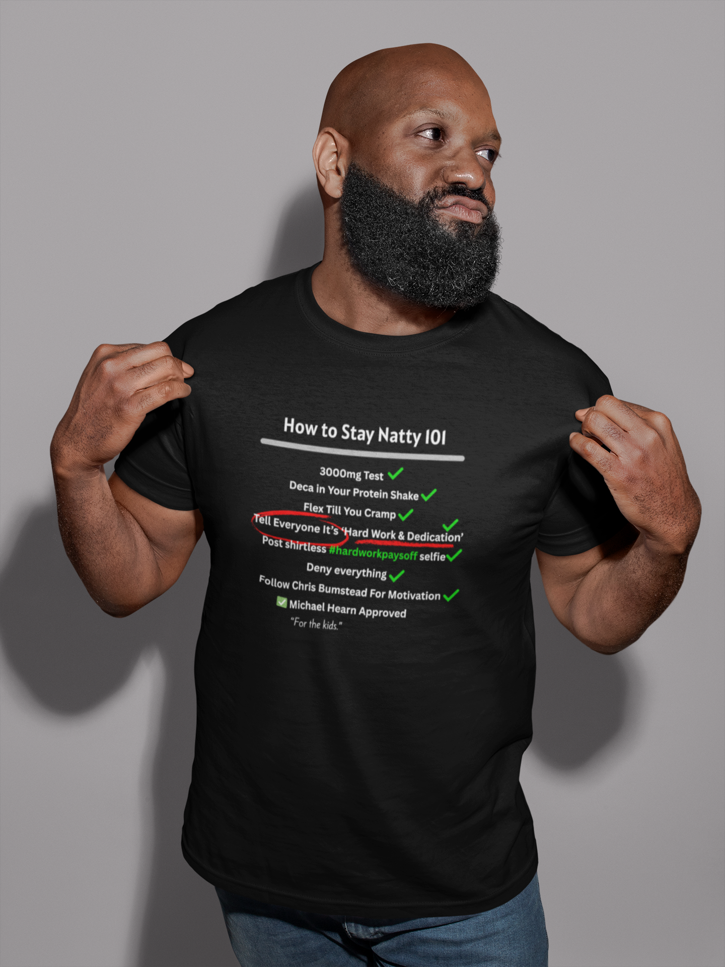 How to Stay Natty 101 Funny T-Shirt | Unisex Fitness & Gym Humor Tee