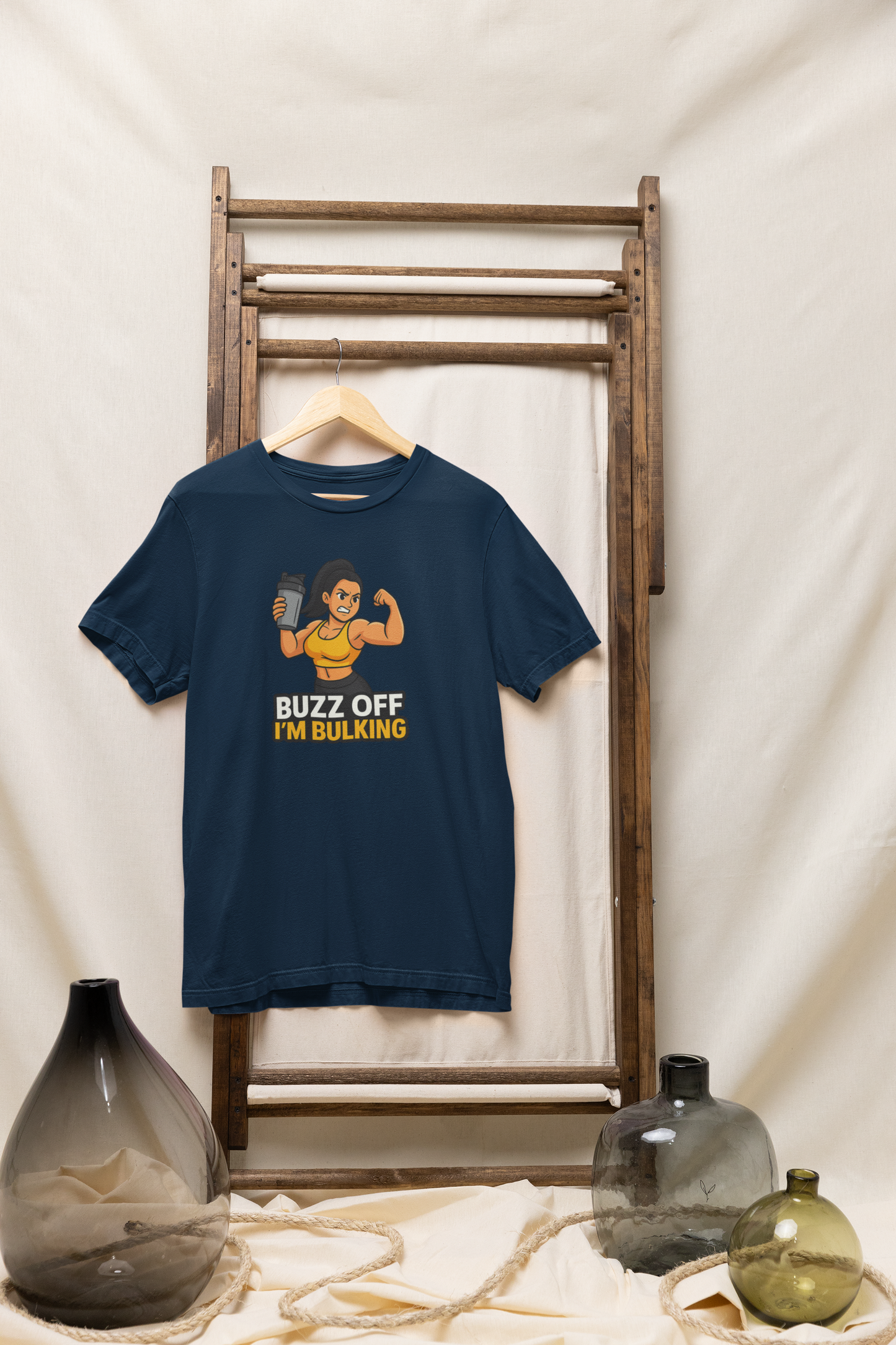 Buzz Off I'm Bulking Funny Gym Tee | Workout Shirt, Gift for Bodybuilders, Unisex Fitness Humor