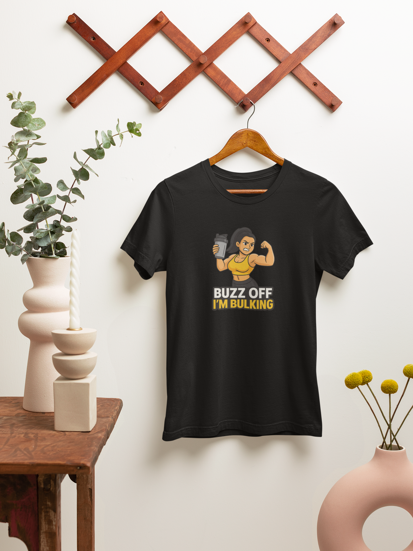 Buzz Off I'm Bulking Funny Gym Tee | Workout Shirt, Gift for Bodybuilders, Unisex Fitness Humor