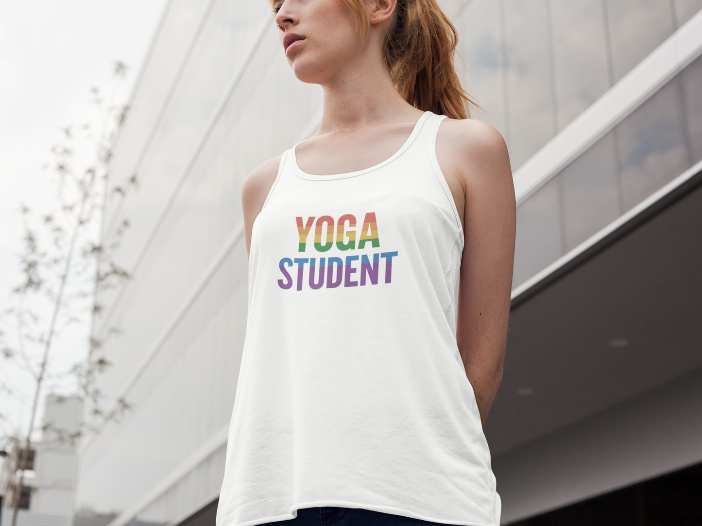 Rainbow Yoga Racerback Tank | LGBTQ+ Pride Activewear & Yoga Gift
