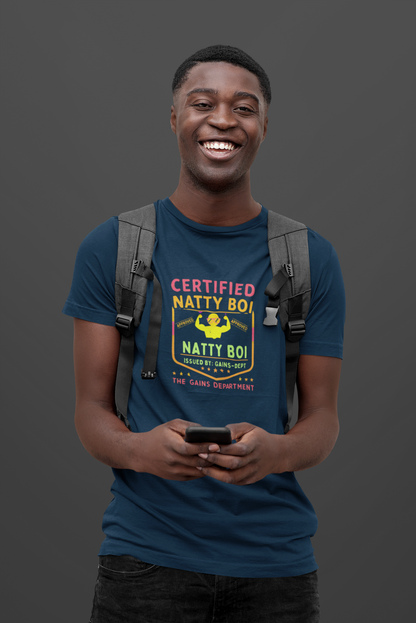 Funny Gym Certified Natty Boi Tee - Unisex Jersey Short Sleeve T-Shirt