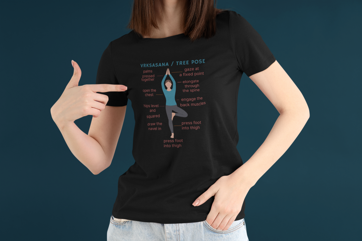 Tree Pose Yoga Shirt | Vrkshasana Meditation Tee | Ultra-Soft Unisex Eco Cotton Top
