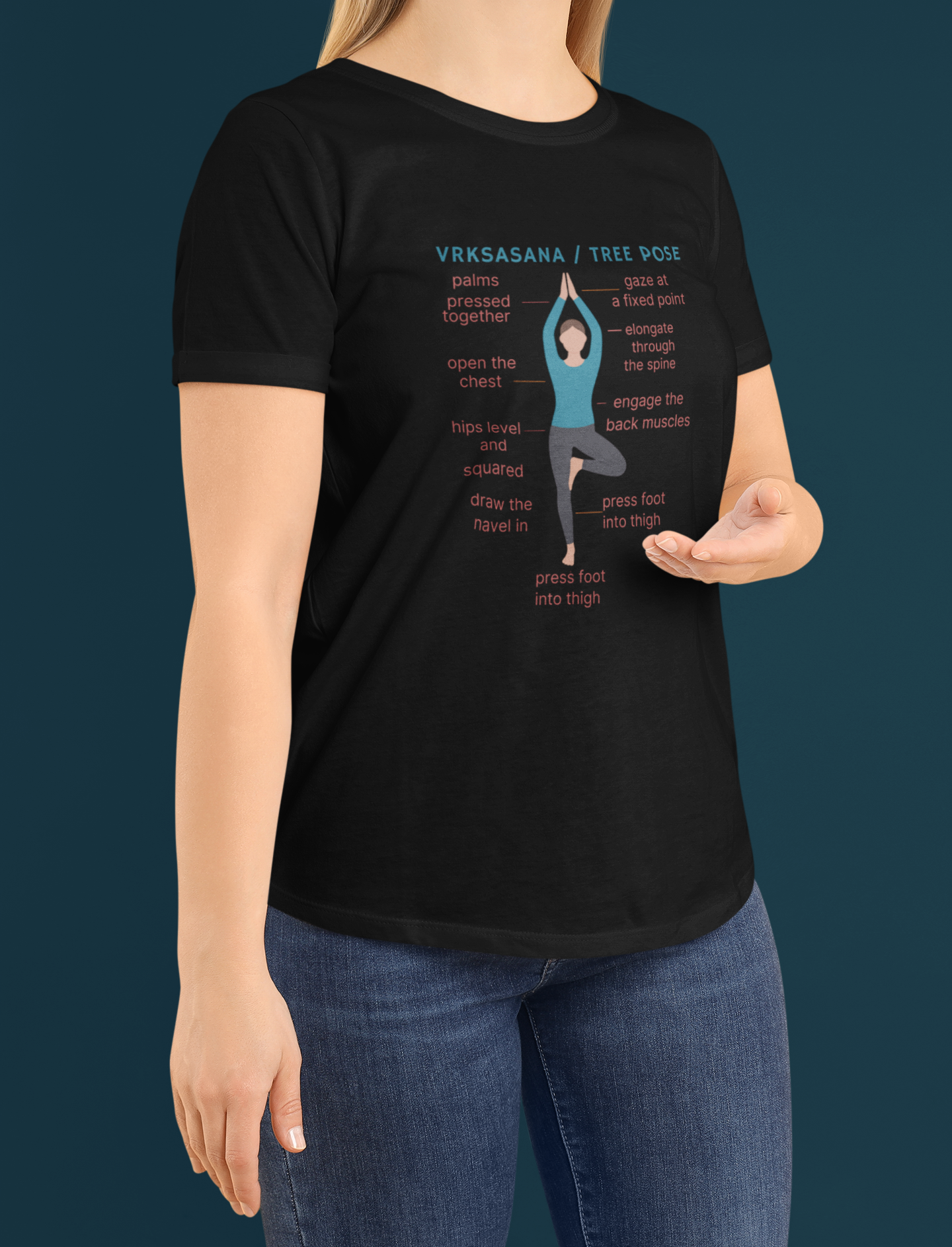 Tree Pose Yoga Shirt | Vrkshasana Meditation Tee | Ultra-Soft Unisex Eco Cotton Top