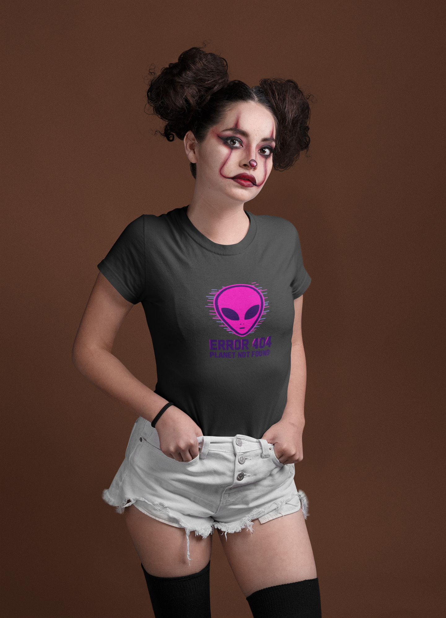 Alien Error 404 T-Shirt | Funny UFO Shirt | Retro Geek Tee | Unisex Sci-Fi Gift | Humorous Casual Apparel