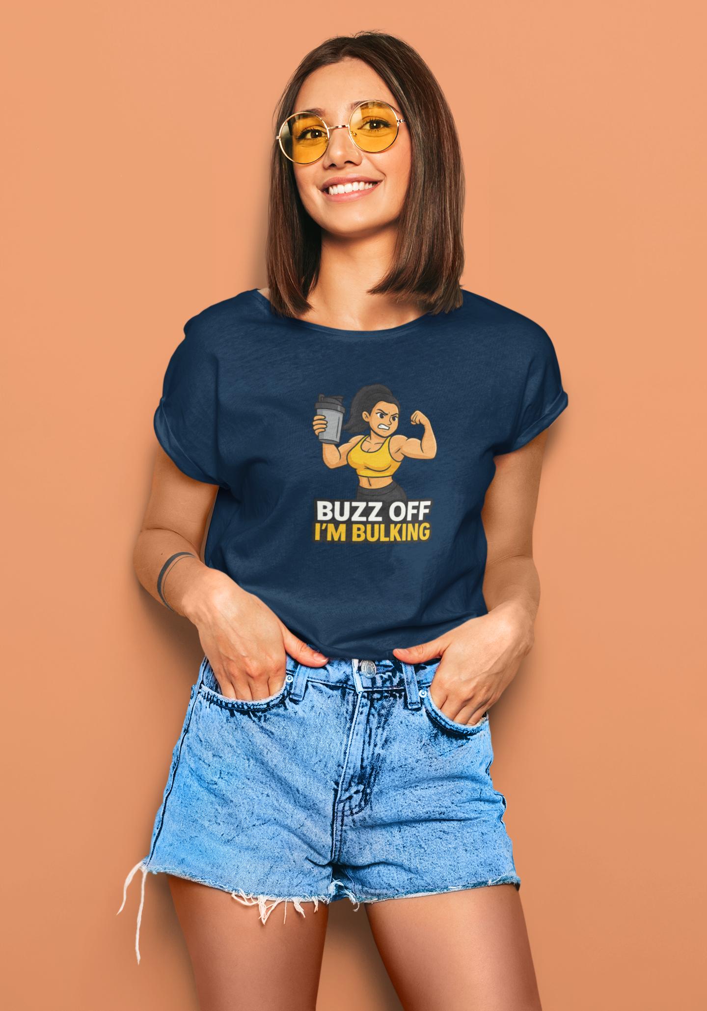 Buzz Off I'm Bulking Funny Gym Tee | Workout Shirt, Gift for Bodybuilders, Unisex Fitness Humor
