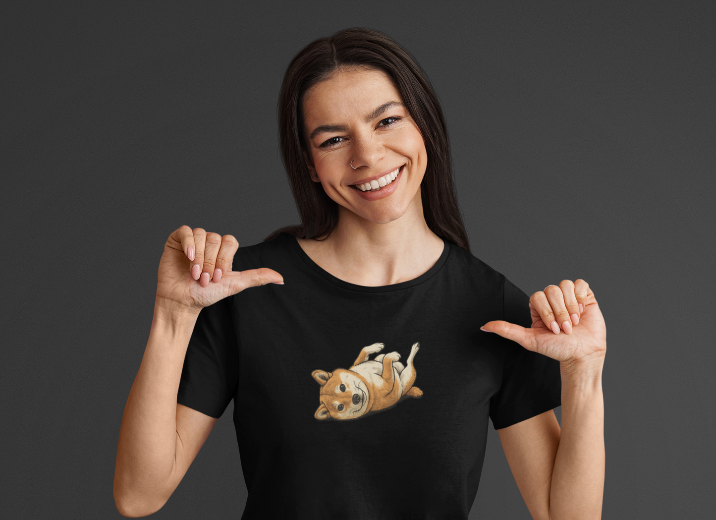 Playful Shiba Inu T-Shirt | Cute Dog Lover Gift | Funny Kawaii Pet Owner Apparel | Unisex Shiba Inu Mom/Dad Tee