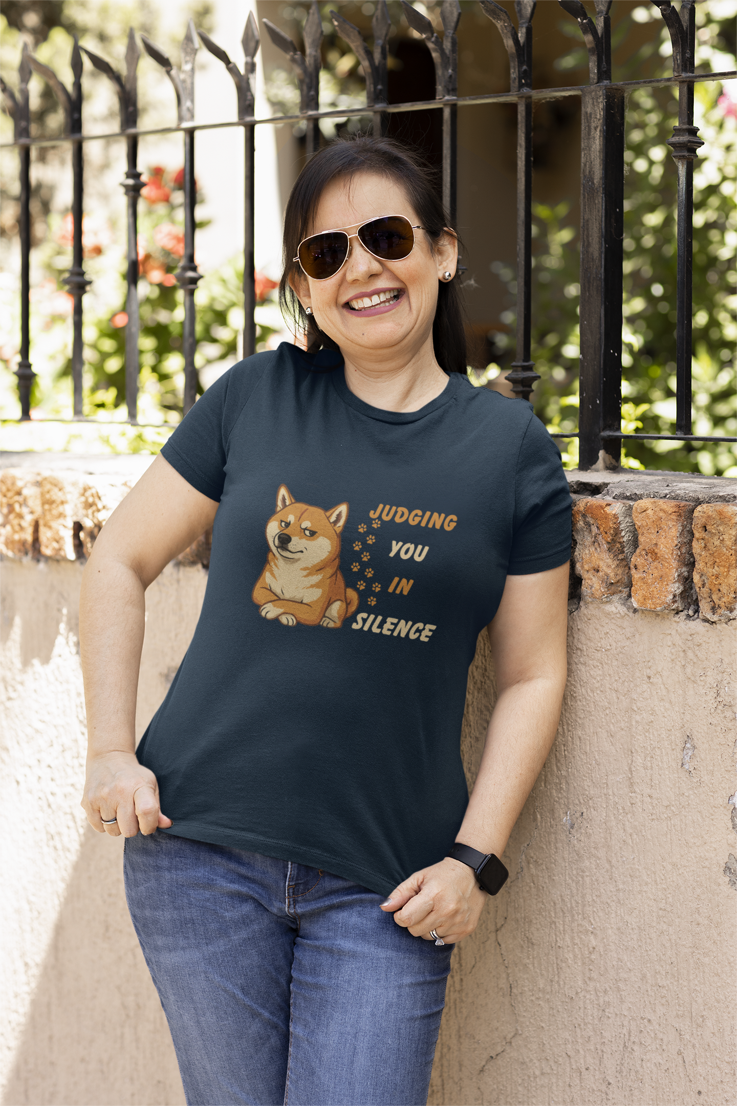Funny Shiba Inu Judgment T-Shirt - Unisex Jersey Tee for Pet Lovers
