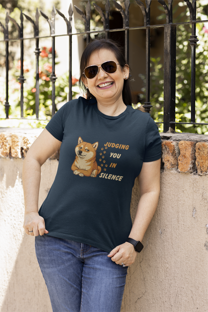 Funny Shiba Inu Judgment T-Shirt | Unisex Dog Lover & Humorous Pet Tee