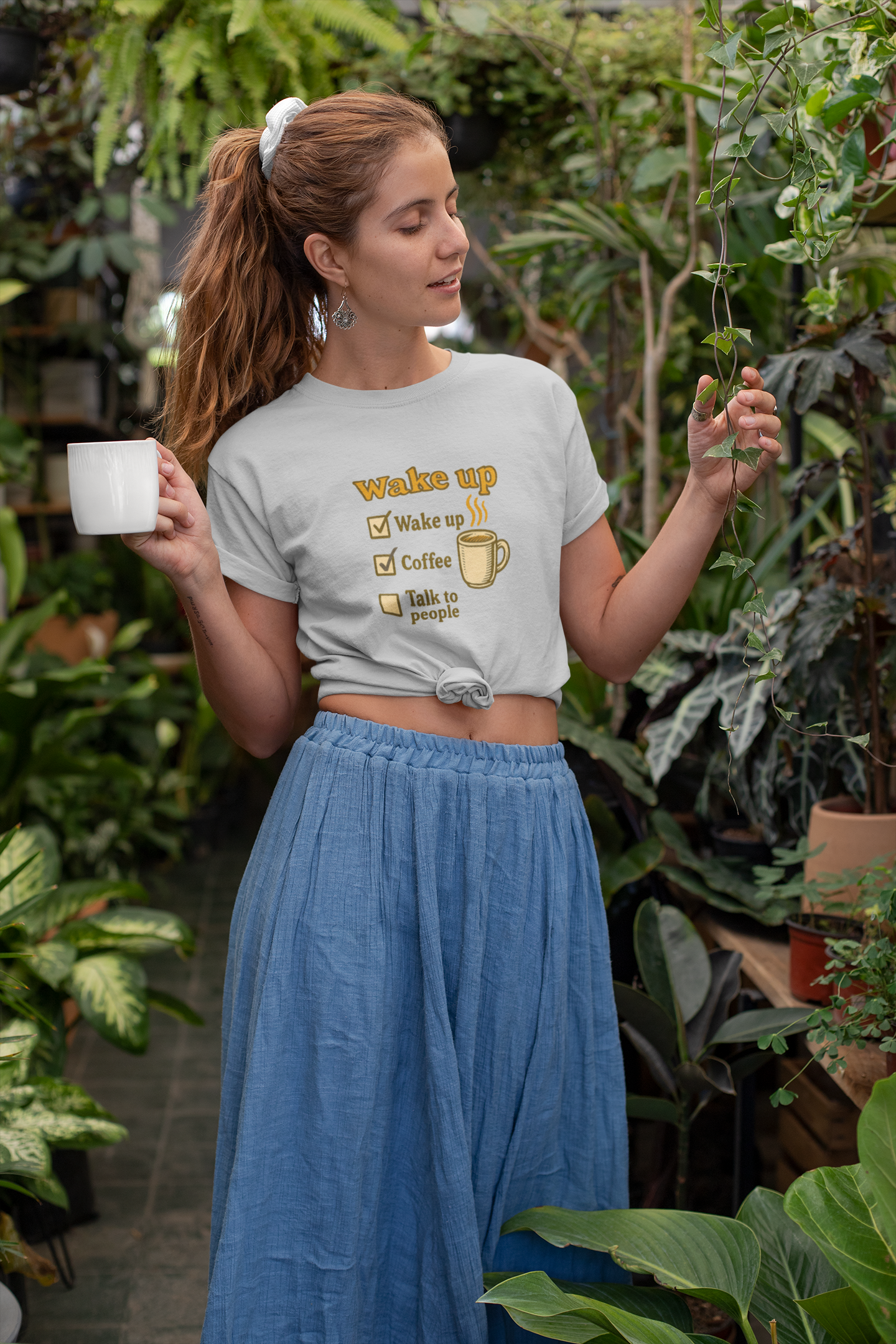 Wake Up Coffee T-Shirt | Morning Motivation Tee, Funny Coffee Lover Gift, Self-Care Quote Shirt