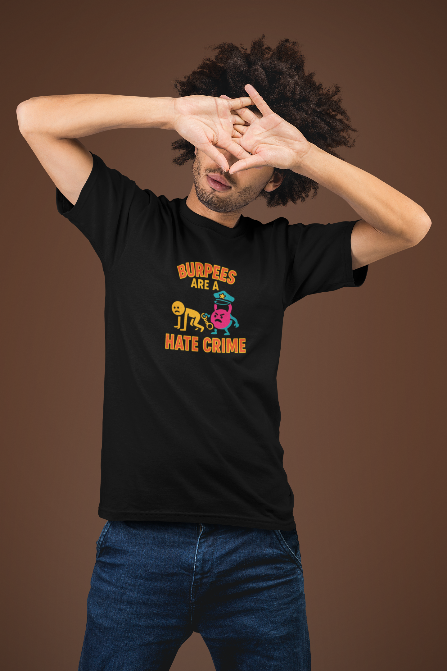 Quirky Fitness T-Shirt: "Burpees Are A Hate Crime" Funny Workout Shirt