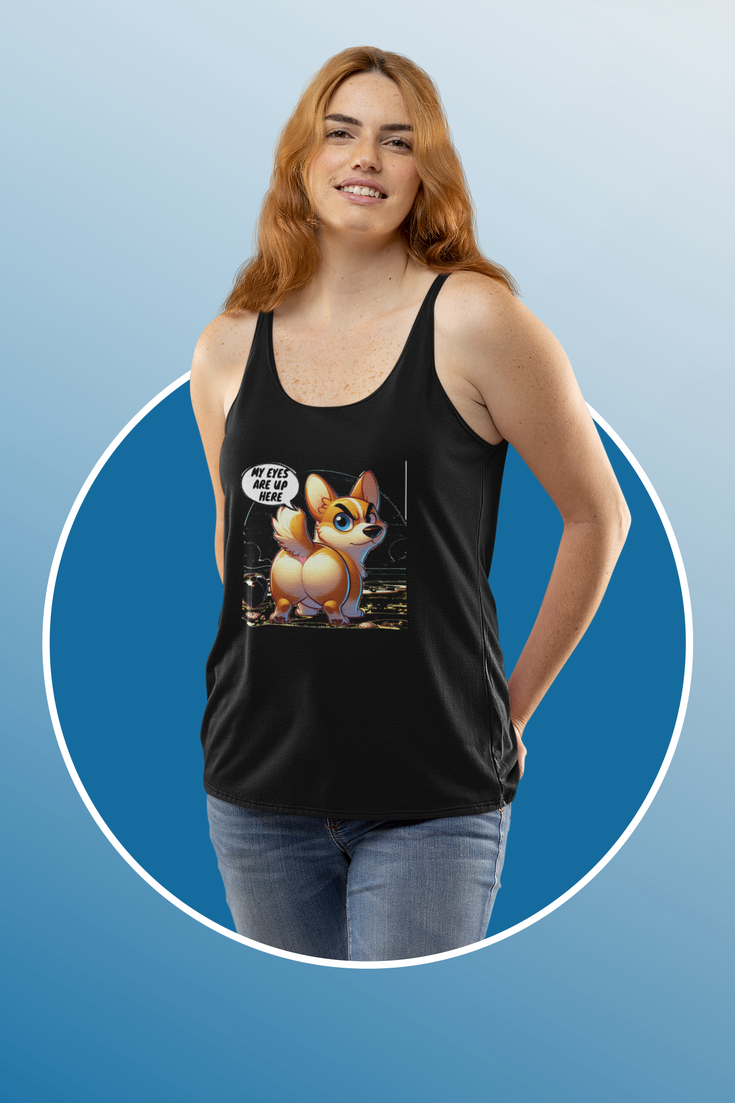 Shiba Inu Lover Racerback Tank Top | Women's Dog Mom Gift & Fitness Apparel