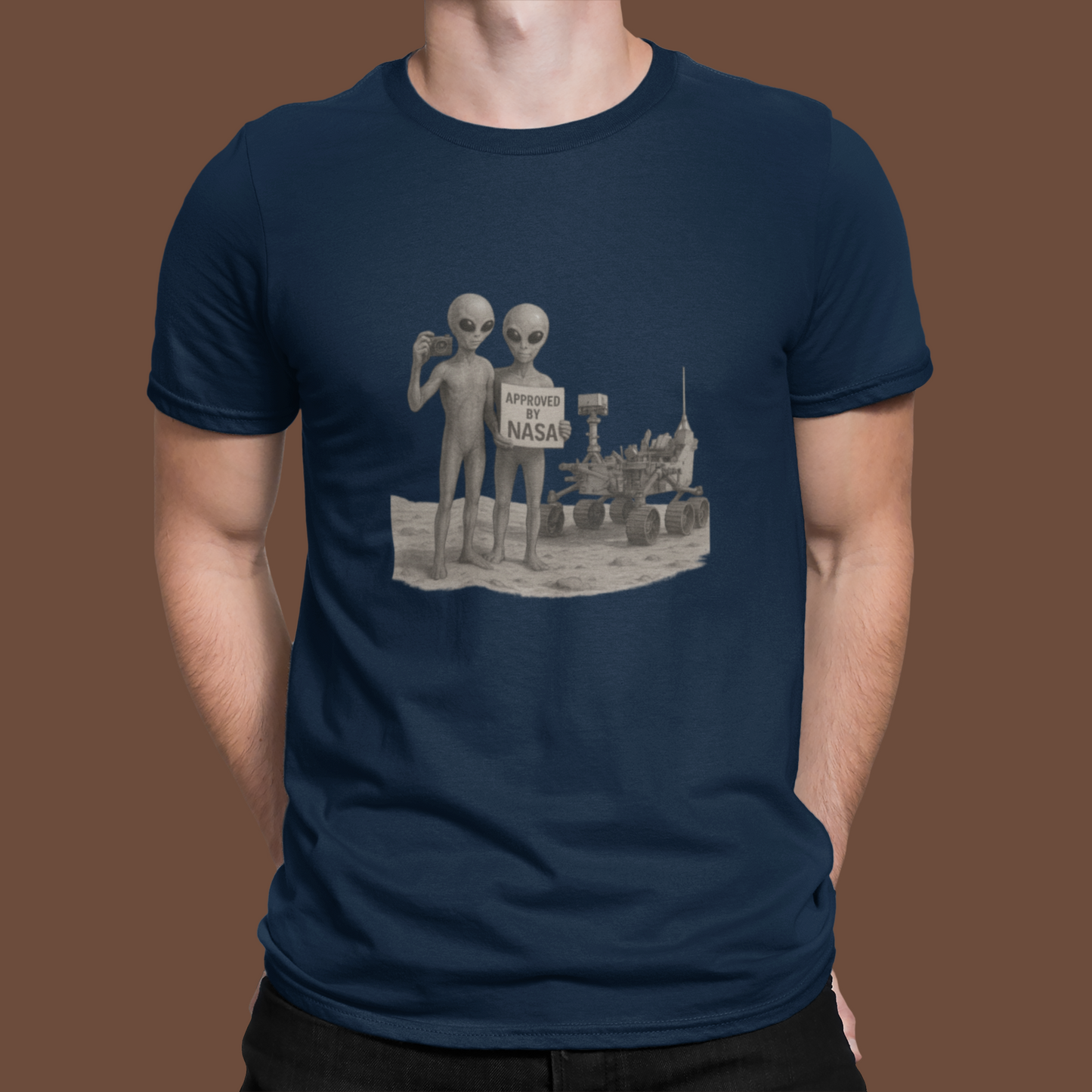 Funny Alien NASA T-Shirt | Unisex Heavy Cotton Sci-Fi Lover Gift