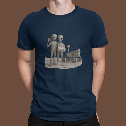 Funny Alien NASA T-Shirt | Unisex Heavy Cotton Sci-Fi Lover Gift