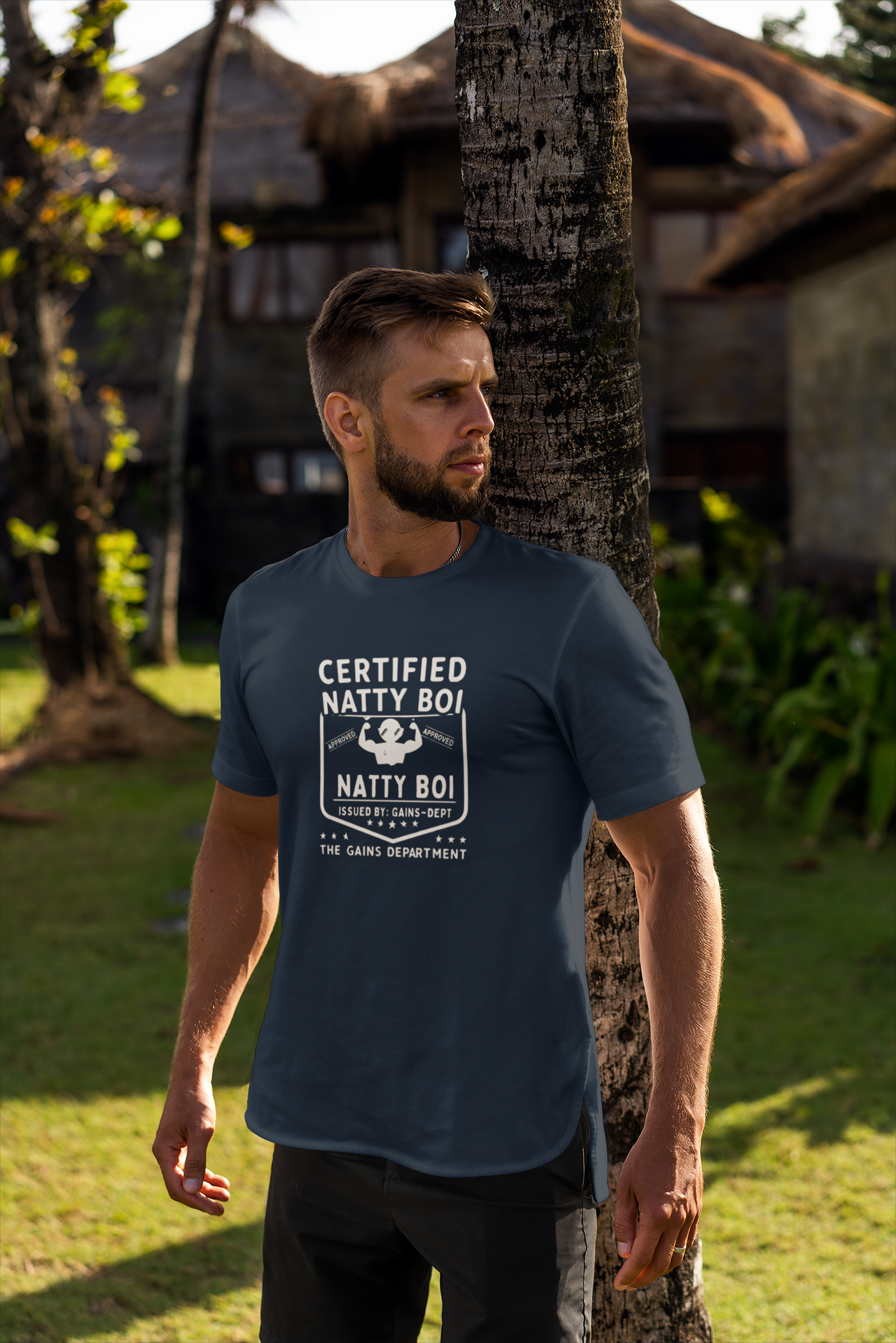 Certified Natty Boi Funny T-Shirt | Unisex Fitness & Gym Gift