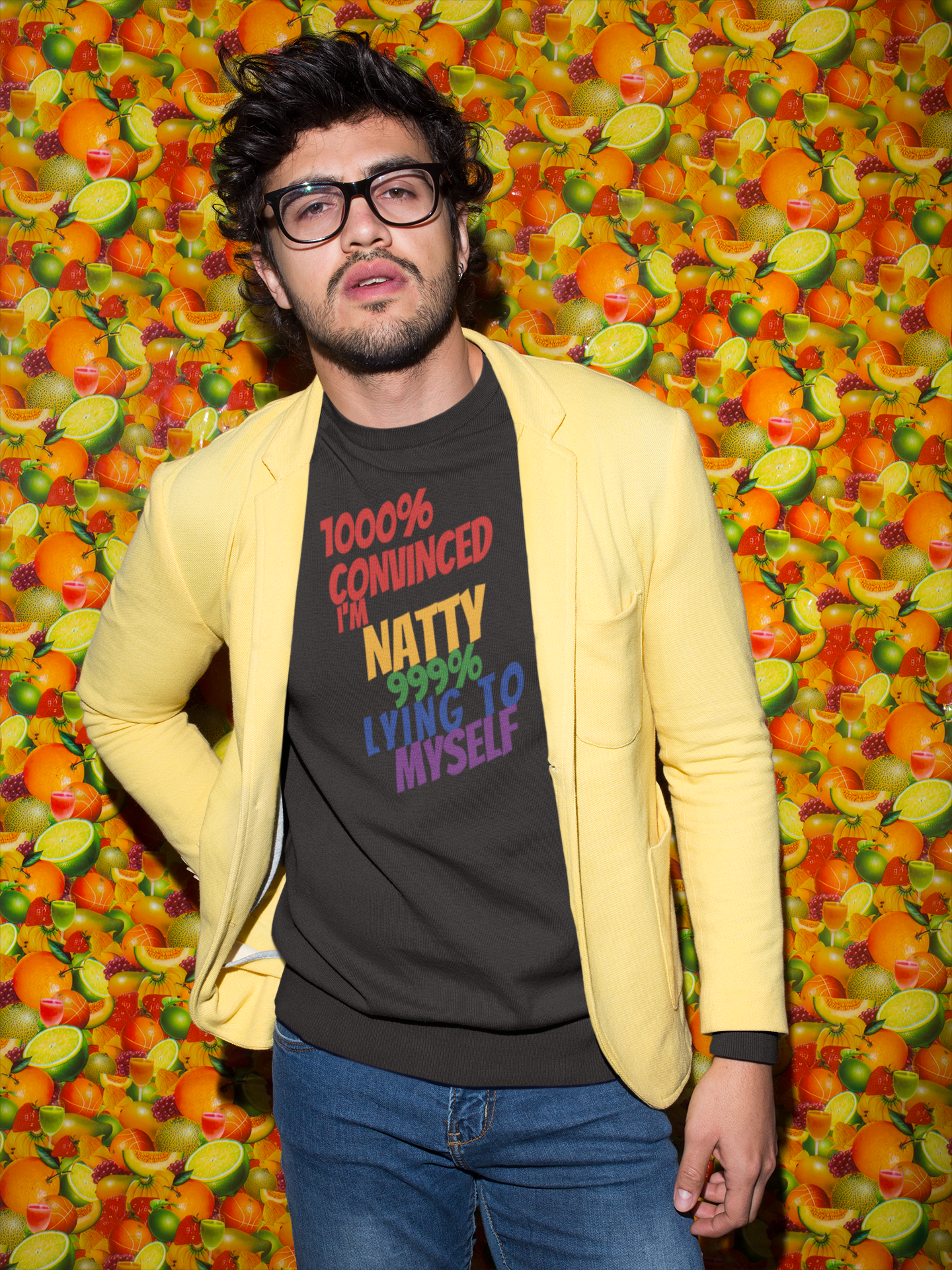 Funny Pride T-Shirt | "1000% Convinced I'm Natty" LGBTQ+ Gym Tee