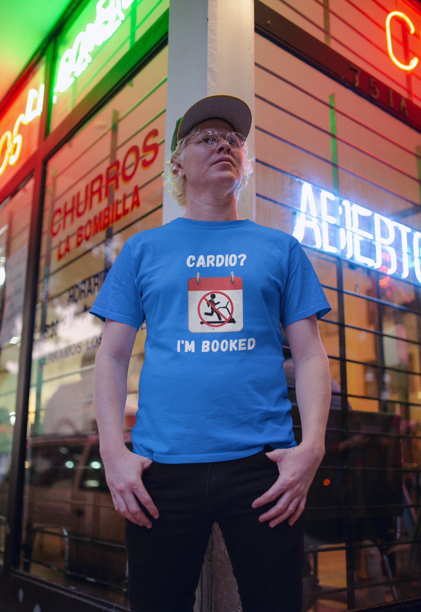 Unisex Jersey Short Sleeve Tee - Cardio I'm booked. Design