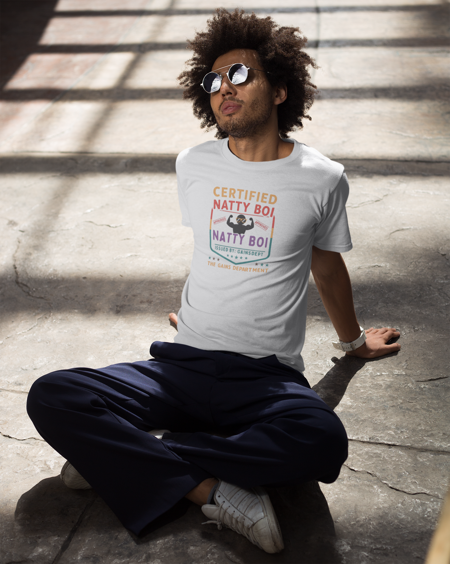 Certified Natty Boi Funny T-Shirt | Unisex Fitness & Gym Gift