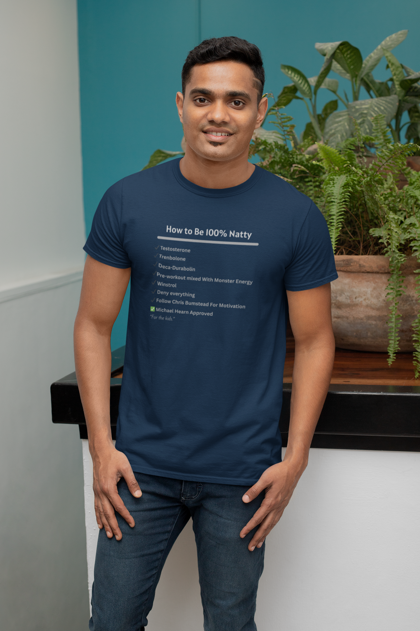 100% Natty T-Shirt | Funny Bodybuilding Tee, Sarcastic Gym Shirt, Unisex Fitness Gift