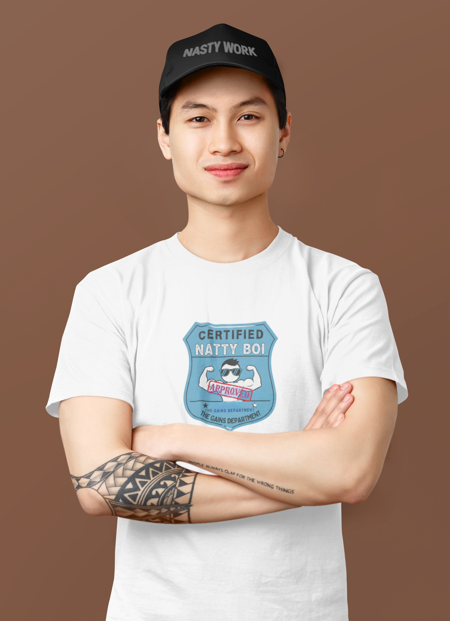 Certified Natty Boi T-Shirt | Funny Gym Slogan Tee, Unisex Fitness Gift