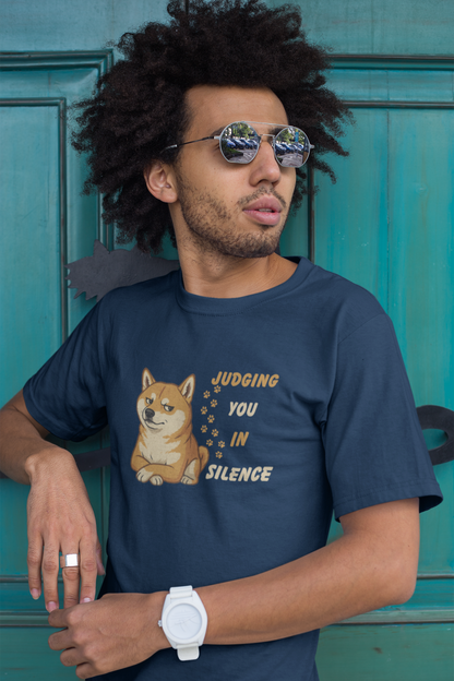 Funny Shiba Inu Judgment T-Shirt | Unisex Dog Lover & Humorous Pet Tee