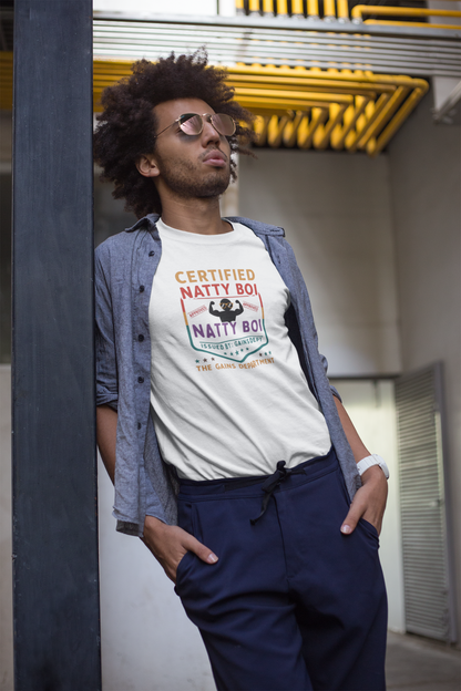 Certified Natty Boi Funny T-Shirt | Unisex Fitness & Gym Gift