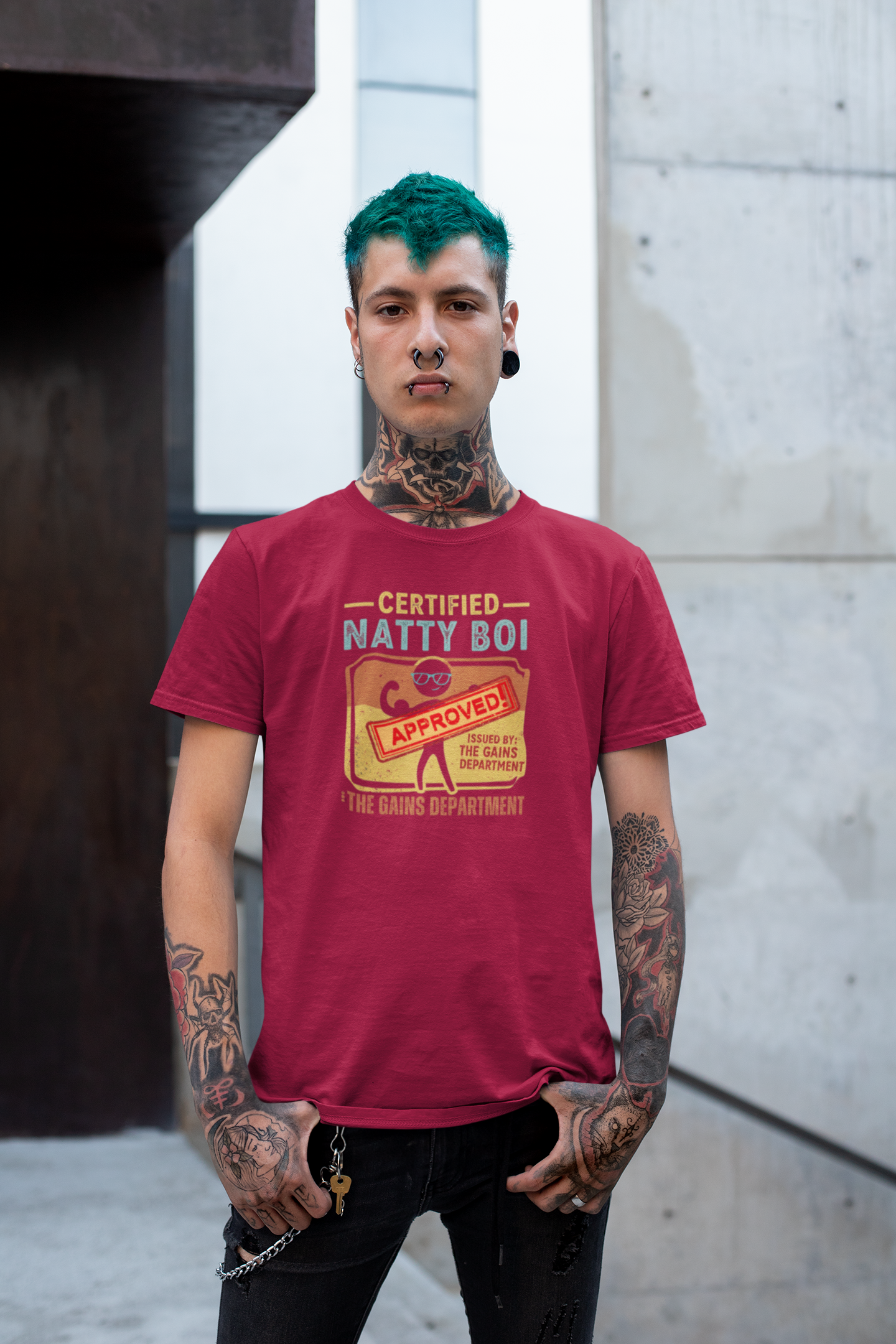 Certified Natty Boi Tee - Funny Fitness T-Shirt for Gym Lovers