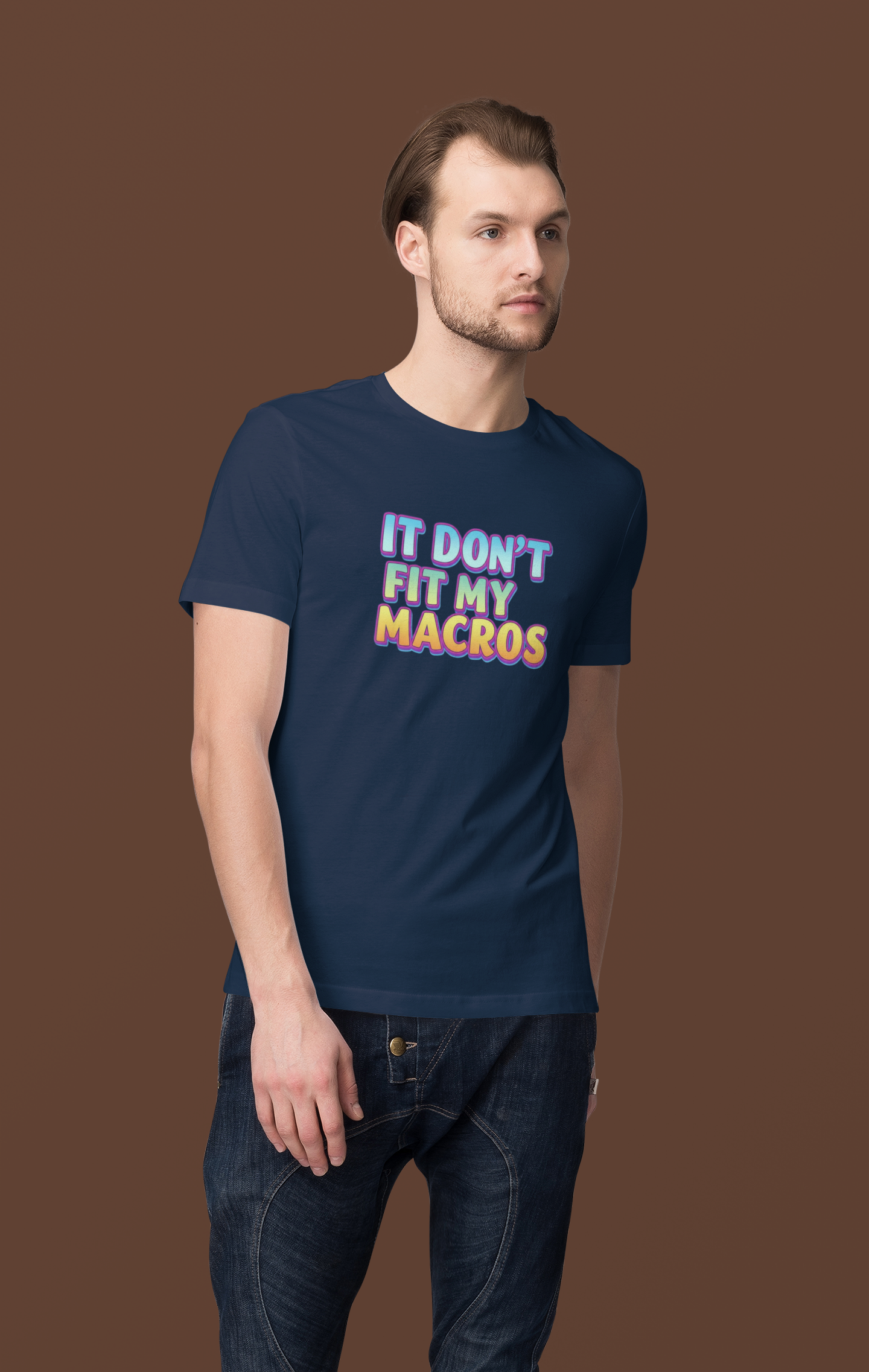 It Don't Fit My Macros T-Shirt | Funny Macro-Counting Gym Tee